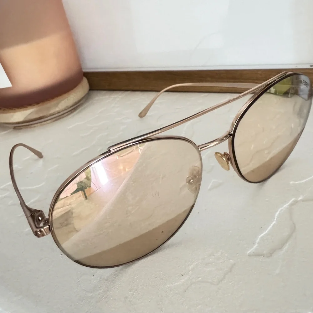Tom Ford Gold Aviator Sunglasses